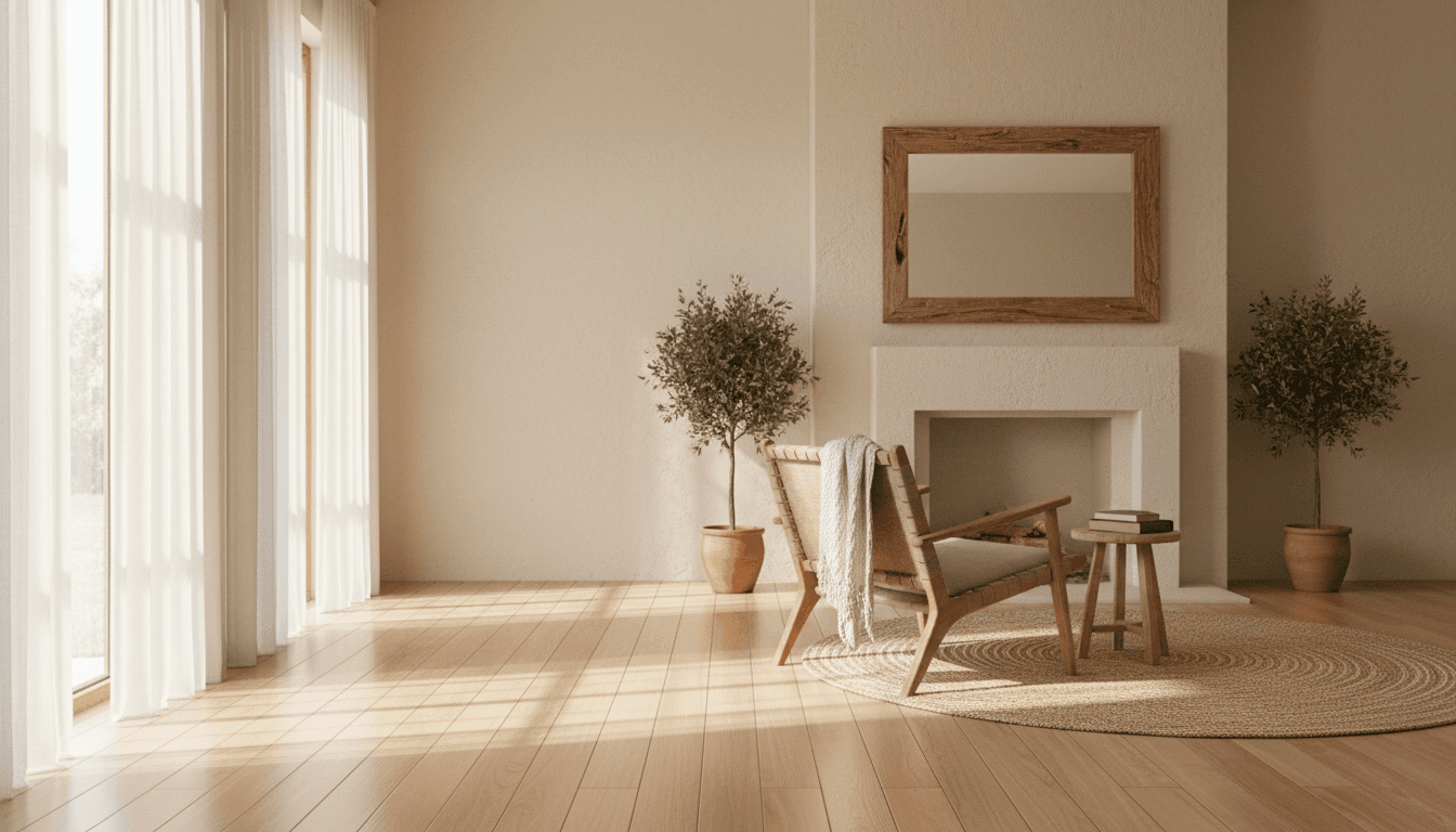 Photo-ready living room after a deep clean